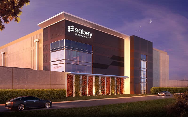 Rendering of the exterior of Sabey's Austin, TX data center location