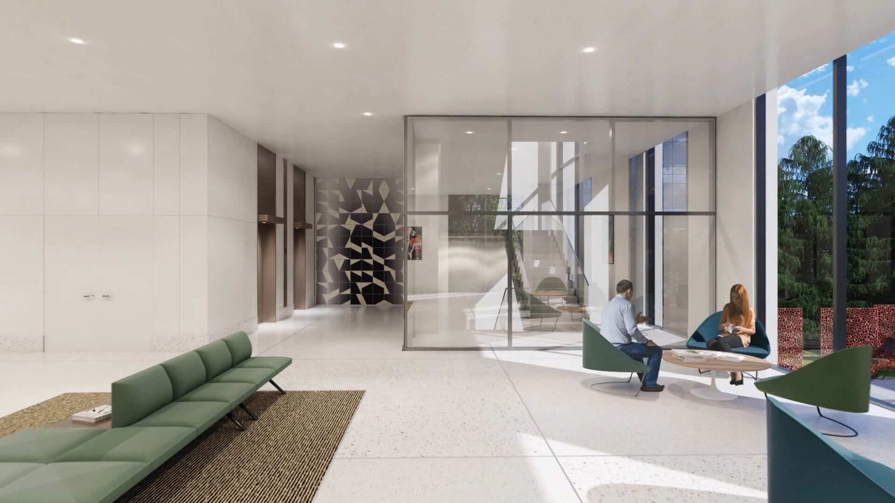 Waiting area at a medical building