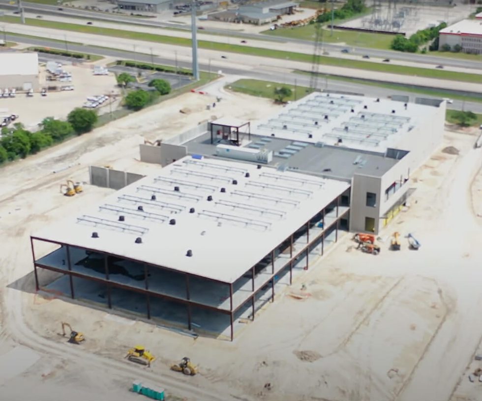 Drone photo of a data center under construction