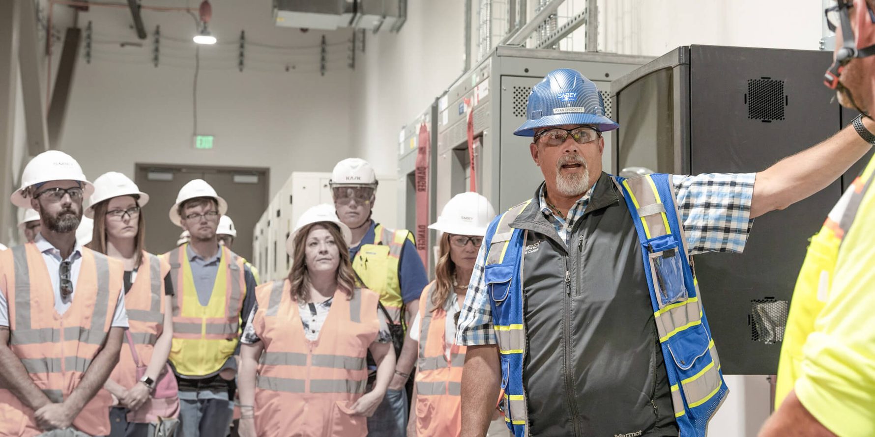 Construction team meeting