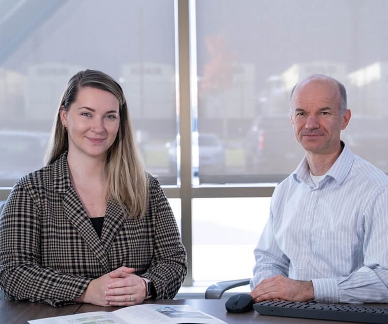 Portrait of two executives